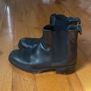 Real Leather Black Boots